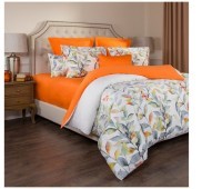 Кпб 1,5 сп &quot;гармоника&quot;, 100% хлопок, цветы+оранжевый под 150*215 -1шт., пр 180*220 -1шт., нав 70*50* SANTALINO (985-239)