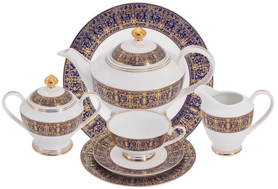 Чайный сервиз Византия, 12 персон, 42 предмета - AL-K1122-Y8/42-MI Anna Lafarg Midori