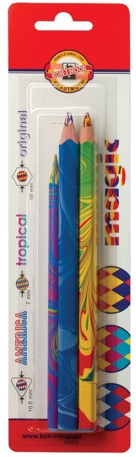 Карандаши многоцветные утолщенные KOH-I-NOOR Magic 3 шт 5,6/7,1 мм 9038003002BL (64601)