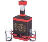 Набор &quot;россия&quot;:штоф+2 стопки 500/30 мл. Чуп &quot;вернисаж (352-332)