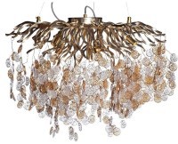 Люстра &quot;Монетки&quot; стекло/металл шампань d60*h25см (TT-00004977)