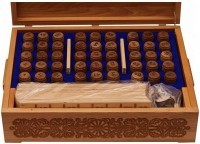 Настоящее &quot;Русское лото&quot; в резной шкатулке с боченками из мореного ясеня &quot;Санкт-Петербург&quot; (29960)
