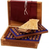 Настоящее &quot;Русское лото&quot; в резной шкатулке с боченками из мореного ясеня &quot;Санкт-Петербург&quot; (29960)