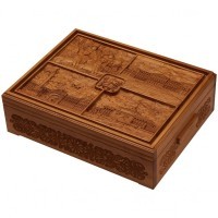 Настоящее &quot;Русское лото&quot; в резной шкатулке с боченками из мореного ясеня &quot;Санкт-Петербург&quot; (29960)