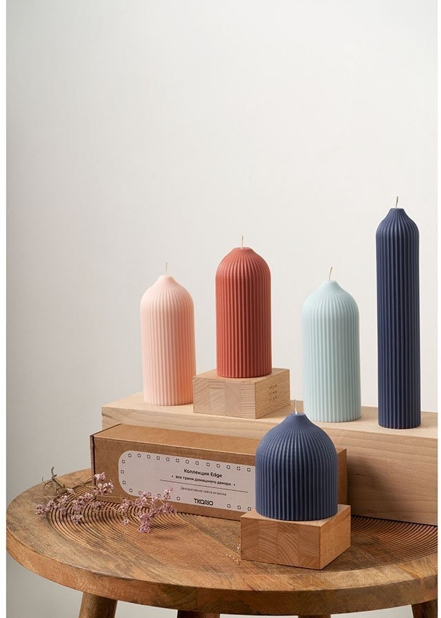 Свеча декоративная терракотового цвета из коллекции edge, 16,5 см (73486)