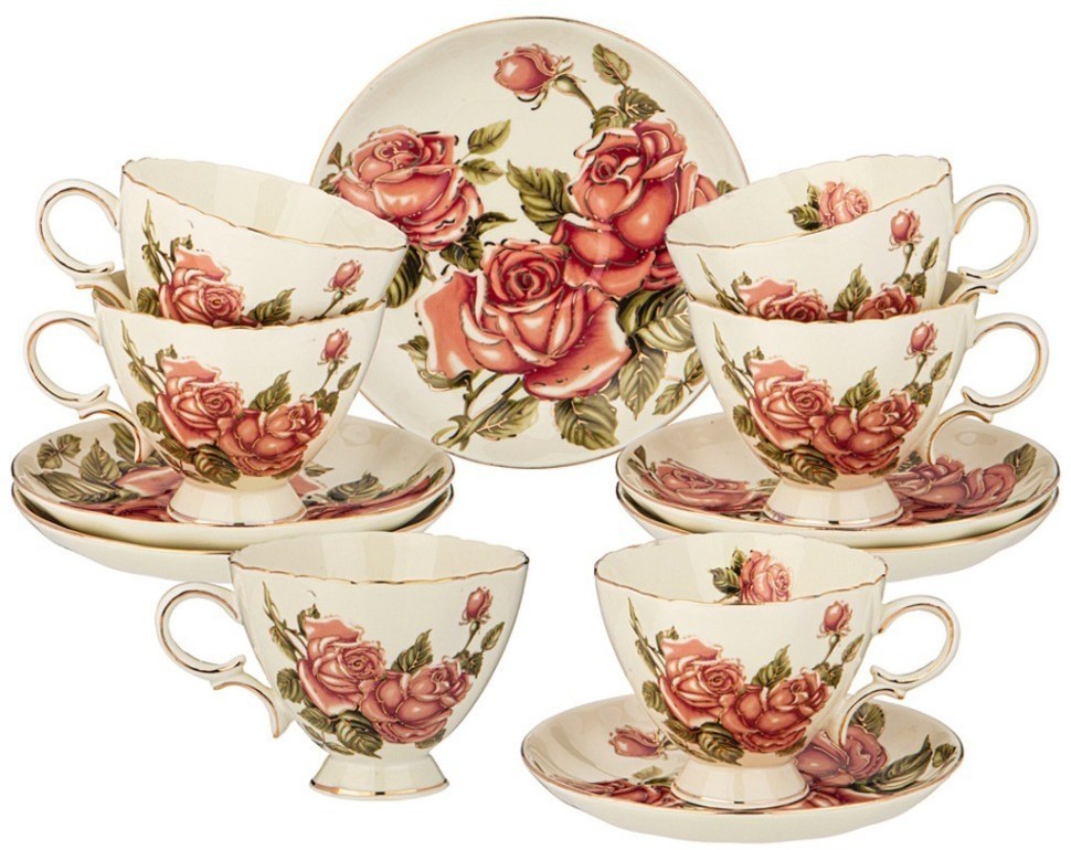 Чайный набор lefard корейская роза, 12 пр., (126-909)