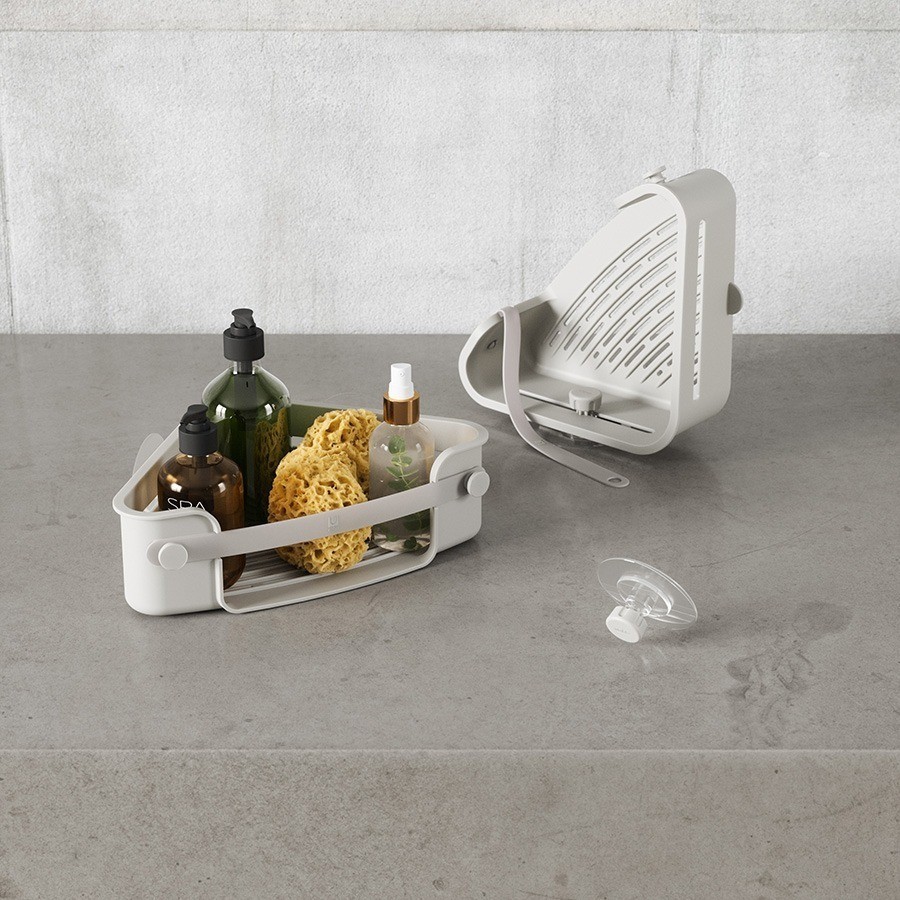 Органайзер для душа угловой flex adhesive, серый (77094)