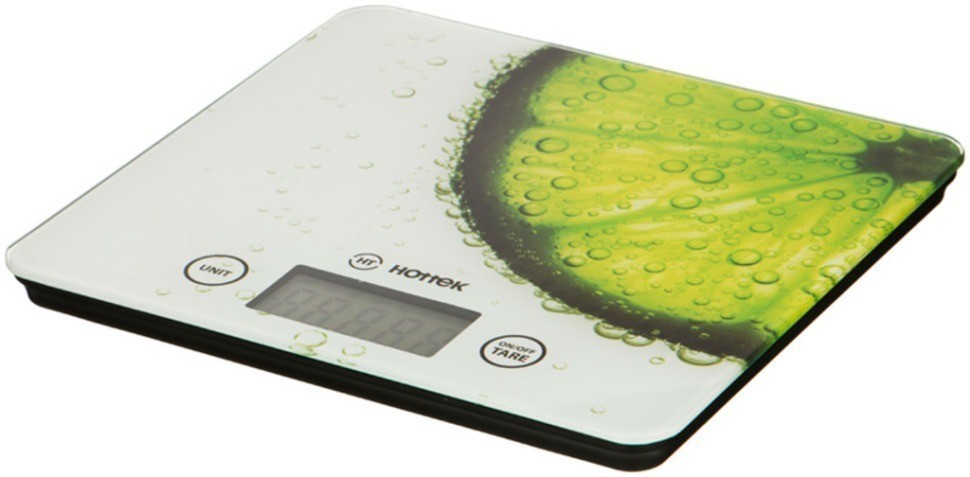 Весы кухонные ht-962-002, платформа из стекла 18*20*1,5 см. макс. вес=5 кг HOTTEK (962-002)