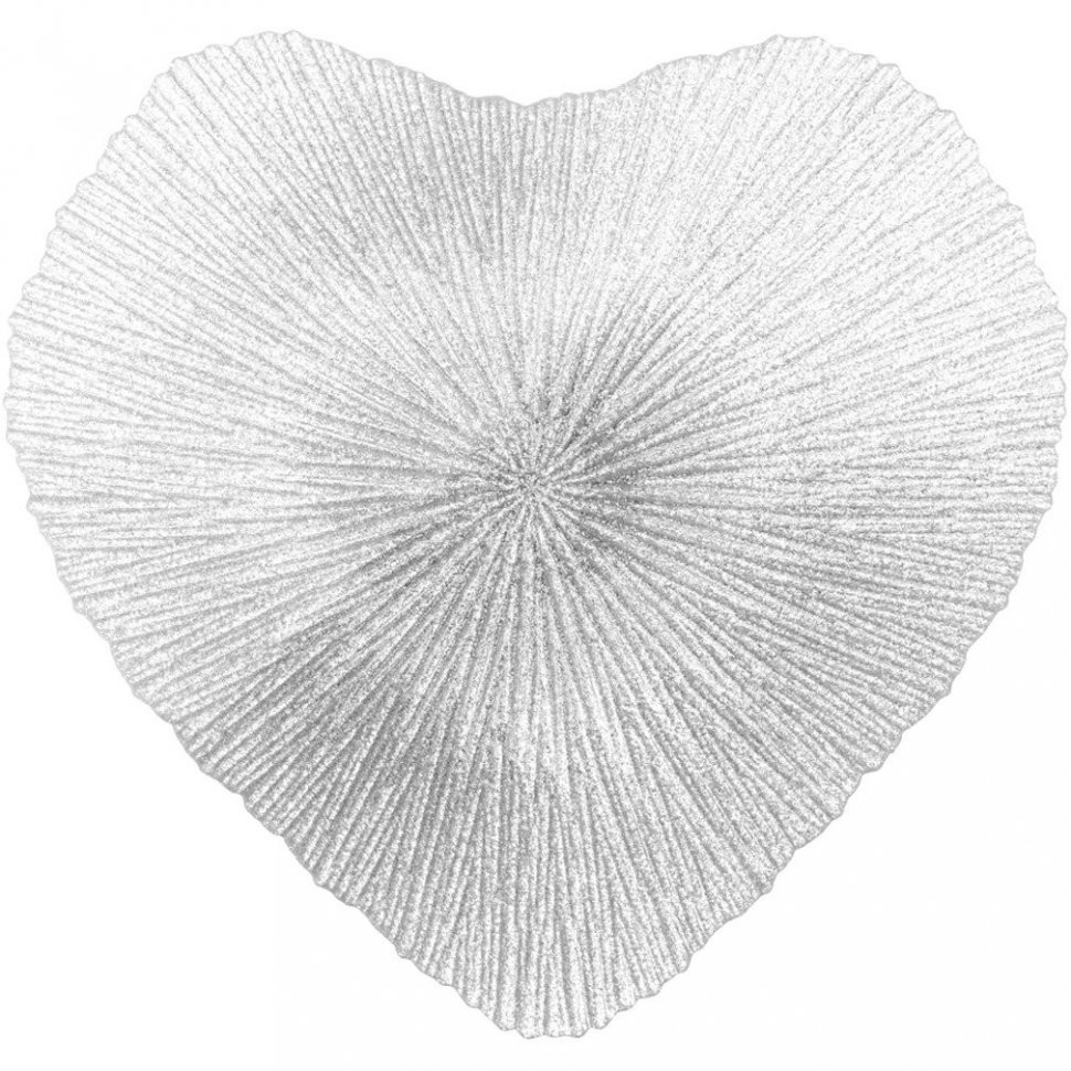 Блюдо "heart" silver shiny 23см АКСАМ (339-229)