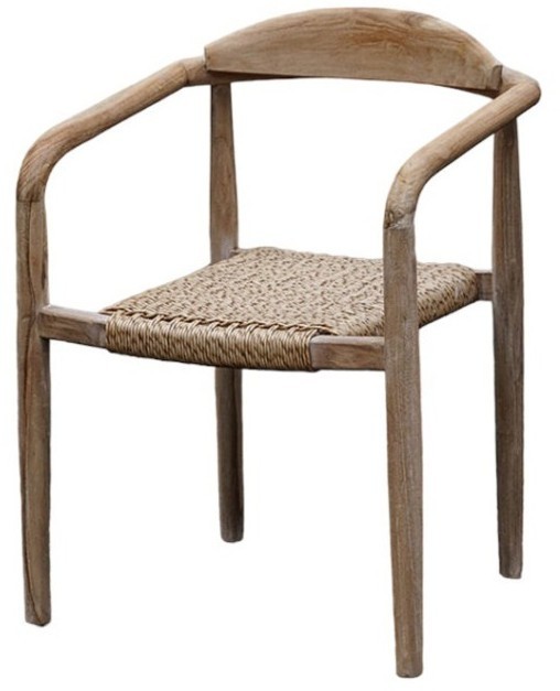 Полукресло CAPRI ARM CHAIR, Тиковое дерево, Natural brown/ivory, ROOMERS FURNITURE