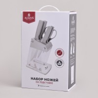 Набор ножей agness  на пластиковой подставке, 7 предметов (911-783)
