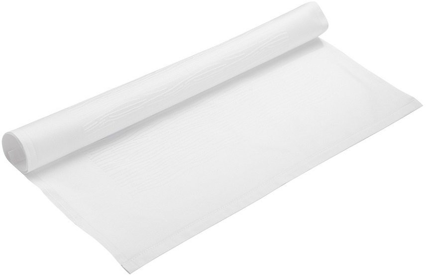 Салфетка сервировочная жаккардовая белого цвета из хлопка с вышивкой из коллекции essential, 53х53 см (72151)