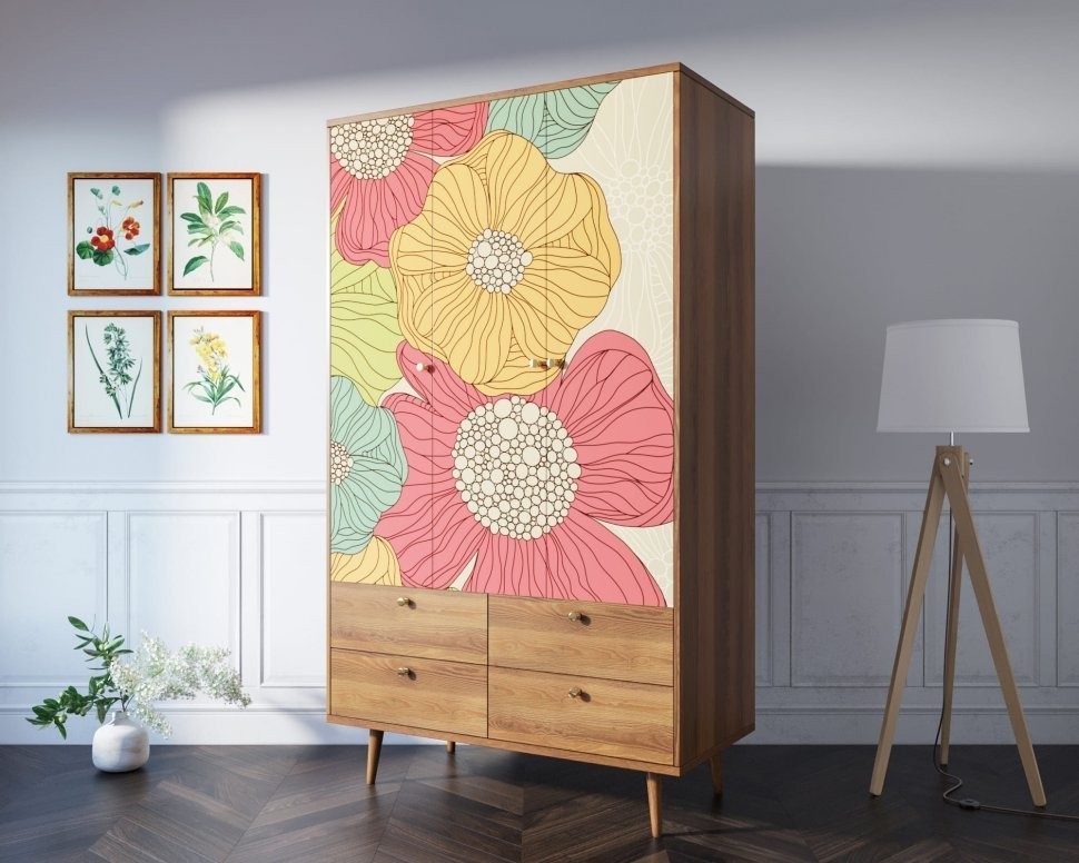 Шкаф трехстворчатый Berber принт 5 арт BB02/Print_05-ET