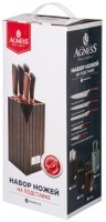 Набор ножей agness  на пластиковой подставке, 6 предметов (911-486)