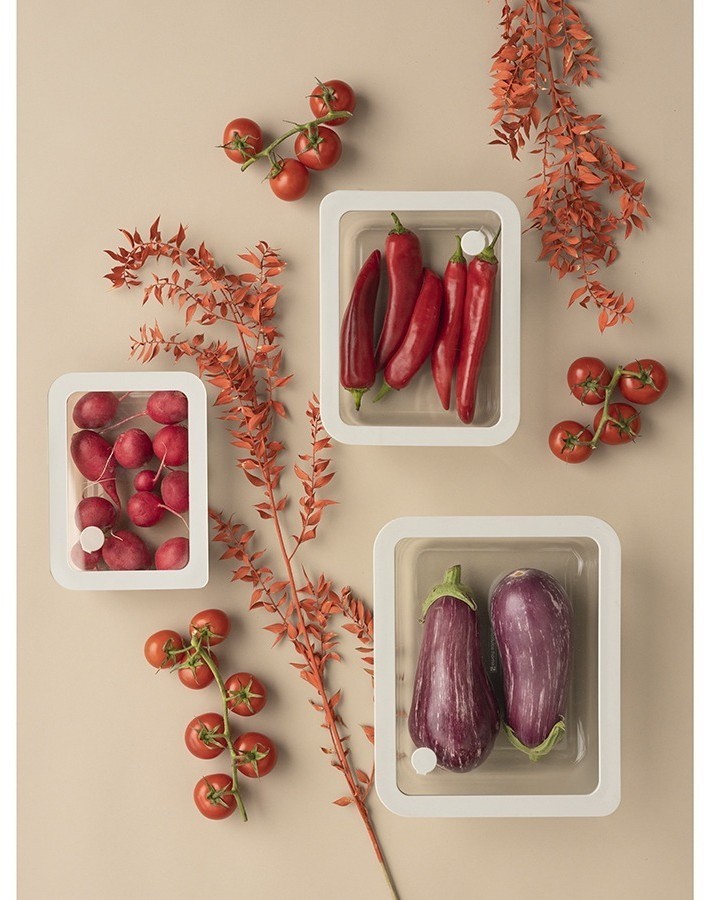 Контейнер для запекания и хранения с вакуумным эффектом vacuum glass, 2,6 л, молочный (78843)