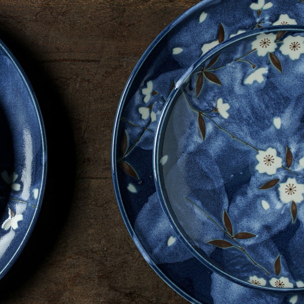 Тарелка 17302, 19,5 см, фарфор, blue, TOKYO DESIGN