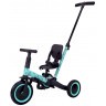 Детский беговел-велосипед 4в1 с родительской ручкой, зеленый с рисунком (TR007-CYAN-PAINT)
