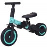 Детский беговел-велосипед 4в1 с родительской ручкой, зеленый с рисунком (TR007-CYAN-PAINT)