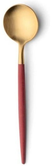 Ложка чайная GO.11RGB, нержавеющая сталь 18/10, композитный материал, red, gold, CUTIPOL