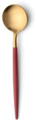 Ложка чайная GO.11RGB, нержавеющая сталь 18/10, композитный материал, red, gold, CUTIPOL