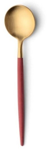 Ложка чайная GO.11RGB, нержавеющая сталь 18/10, композитный материал, red, gold, CUTIPOL