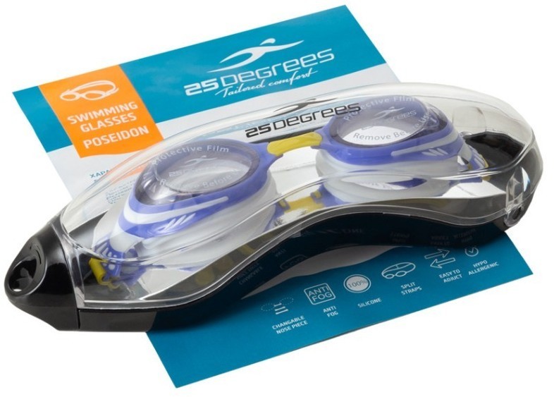 Очки для плавания 25DEGREES Poseidon Violet/Mustard, детский (2109210)