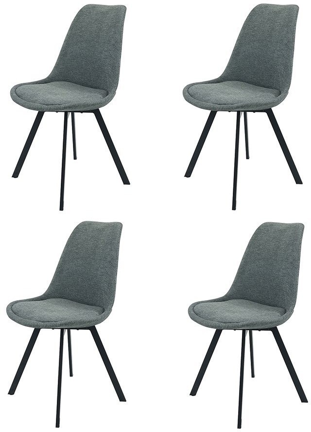 Набор из 4 стульев pirel, шенилл, серые (74203)