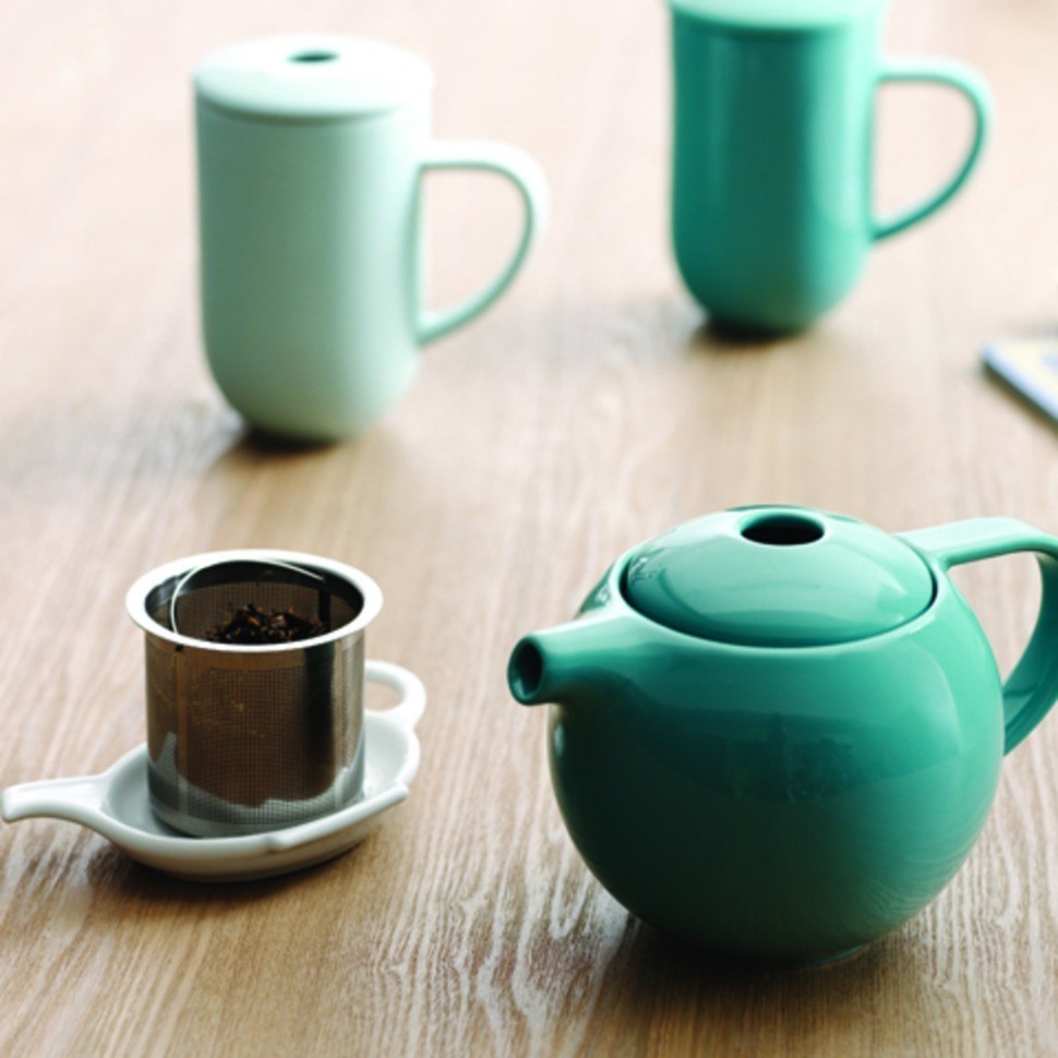 Кружка с ситечком C097-19ATE, фарфор, Teal, LOVERAMICS