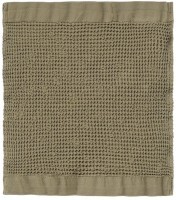 Полотенце для лица из умягченной вафли цвета хаки из коллекции essential, 30x30 см (79184)