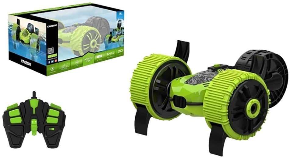 Радиоуправляемая зеленая трюковая машина-перевертыш-амфибия Crazon 2.4G (CR-19SL01B)
