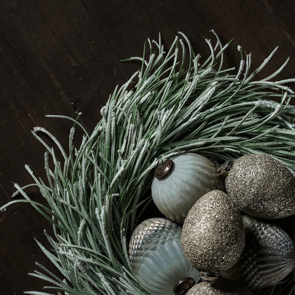 Новогодняя игрушка шишка G19644, стекло, silver, ROOMERS FURNITURE