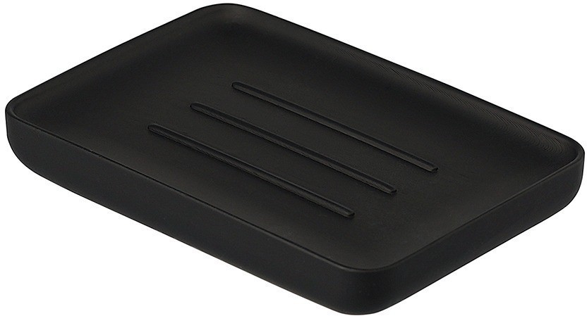 Мыльница slim, черная (78875)