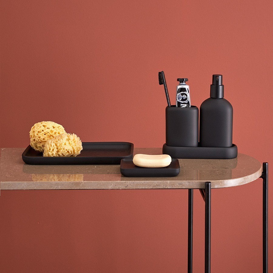 Мыльница slim, черная (78875)