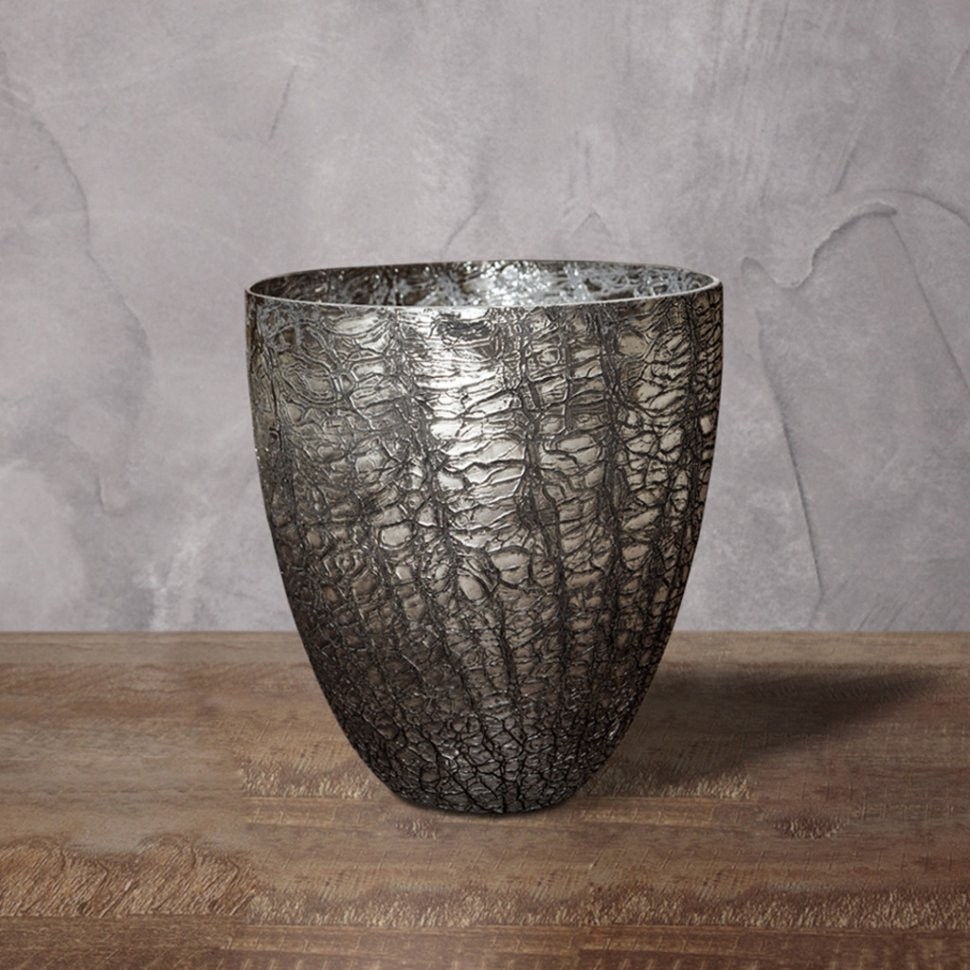 Подсвечник Ksa/5475, 20, стекло, Crackle black gold, ROOMERS FURNITURE