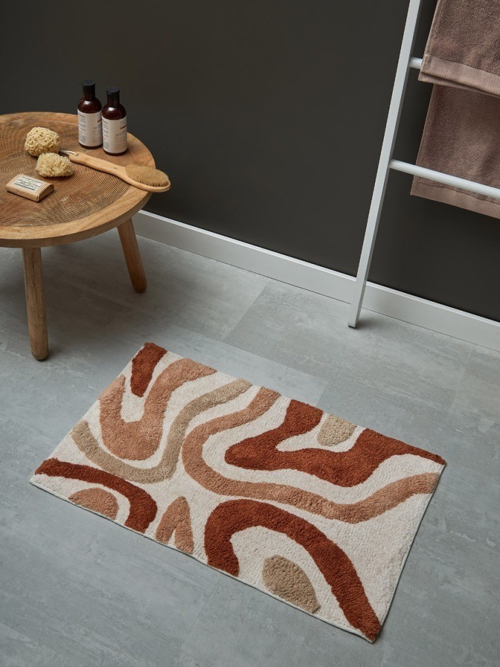 Коврик для ванной flow терракотового цвета из коллекции ethnic, 50x80 см (79885)