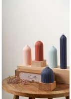 Свеча декоративная синего цвета из коллекции edge, 10,5 см (73482)