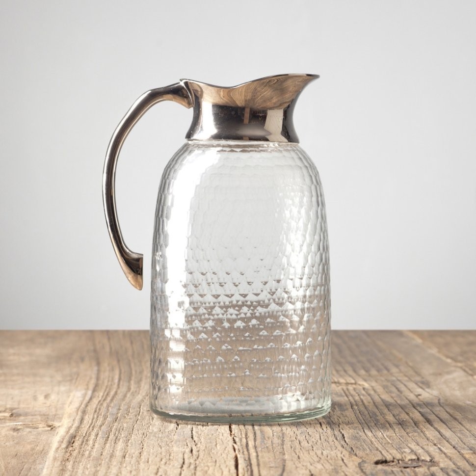 Кувшин RO-6397/HMN, металл, стекло, chrom, ROOMERS TABLEWARE