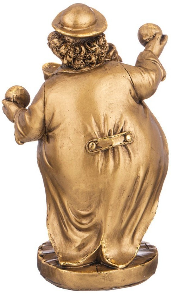 Фигурка декоративная "клоун с шарами" н-23см,l-17см,w-17 см цвет: бронза с позолотой Lefard (169-879)