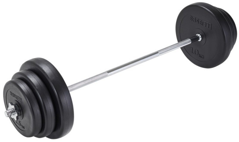 Штанга разборная BB-402, стальной гриф, пластиковые диски, 40 кг (2092876)
