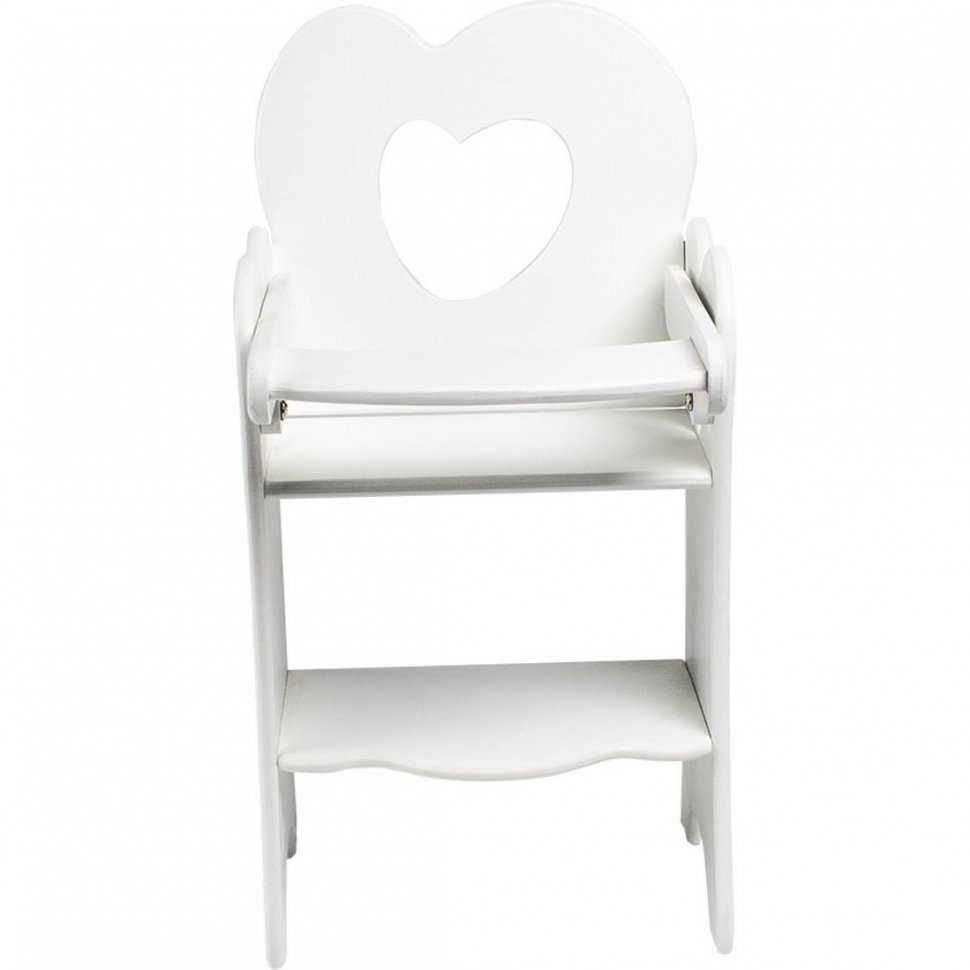 Кукольный стульчик для кормления, цвет: белый (PFD120-32)