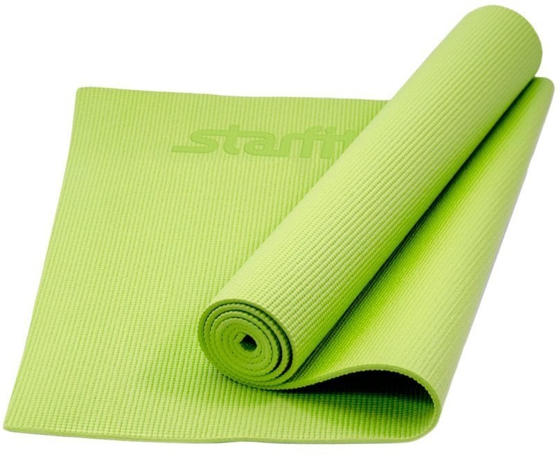 Коврик для йоги FM-101, PVC, 173x61x0,8 см, зеленый (129885)