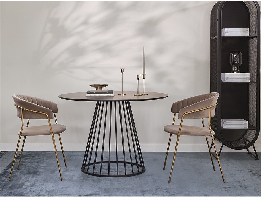 Стол обеденный tyra, D110 см, черный (75791)