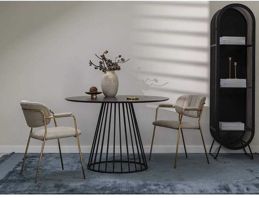 Стол обеденный tyra, D110 см, черный (75791)