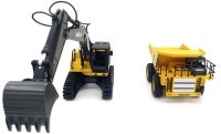 Радиоуправляемый набор экскаватор и самосвал Huina (свет, звук, акб, 1:24) (HN1559-YELLOW)