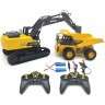 Радиоуправляемый набор экскаватор и самосвал Huina (свет, звук, акб, 1:24) (HN1559-YELLOW)