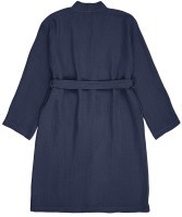 Халат из многослойного муслина темно-синего цвета из коллекции essential, размер s (75394)