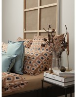 Набор из двух наволочек из сатина бежево-розового цвета с принтом blossom time из коллекции cuts&amp;pieces, 70х70 см (70529)