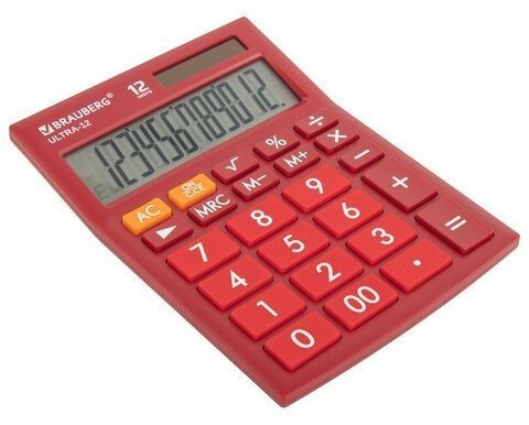 Калькулятор настольный Brauberg Ultra-12-WR 12 разрядов 250494 (86051)