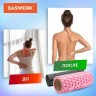 Массажные ролики для йоги и фитнеса 2 в 1 розовый/чёрный DASWERK 680025 (95623)