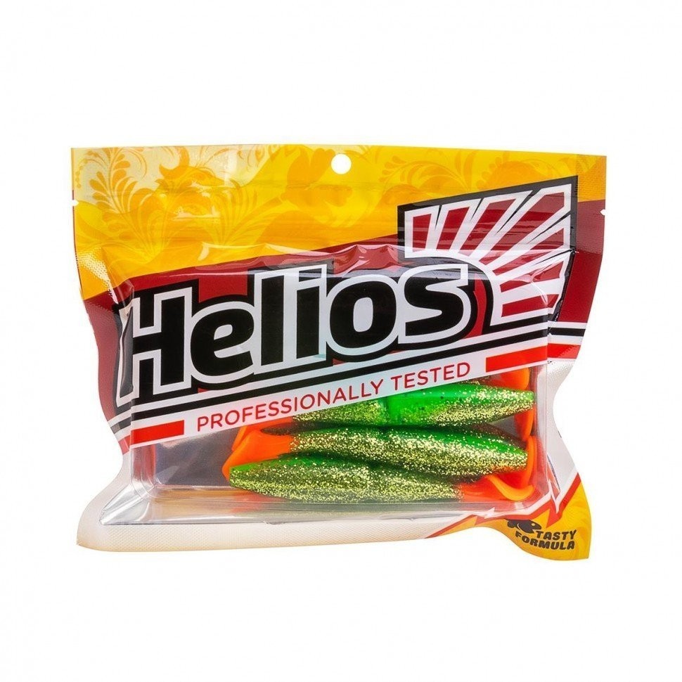 Виброхвост Helios Guru 5,0"/12,7 см, цвет Green Peas OT 5 шт HS-31-054 (77653)